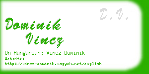 dominik vincz business card